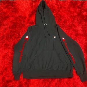 Champion Mens Hoodie Reverse Weave Black